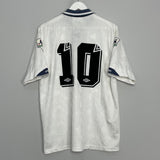 Shop 1991/93 TOTTENHAM #10 SHERINGHAM HOME SHIRT (XL) UMBRO, classic football shirts, vintage football shirts & retro soccer jerseys at Cult Kits