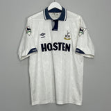 Shop 1991/93 TOTTENHAM #10 SHERINGHAM HOME SHIRT (XL) UMBRO, classic football shirts, vintage football shirts & retro soccer jerseys at Cult Kits
