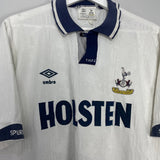 Shop 1991/93 TOTTENHAM HOME SHIRT (L) UMBRO, classic football shirts, vintage football shirts & retro soccer jerseys at Cult Kits