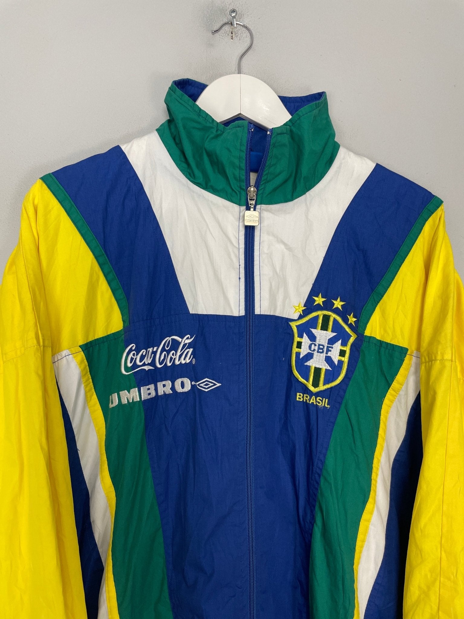 Shop 1991/94 BRAZIL TRACK JACKET (L) UMBRO, classic football shirts, vintage football shirts & retro soccer jerseys at Cult Kits