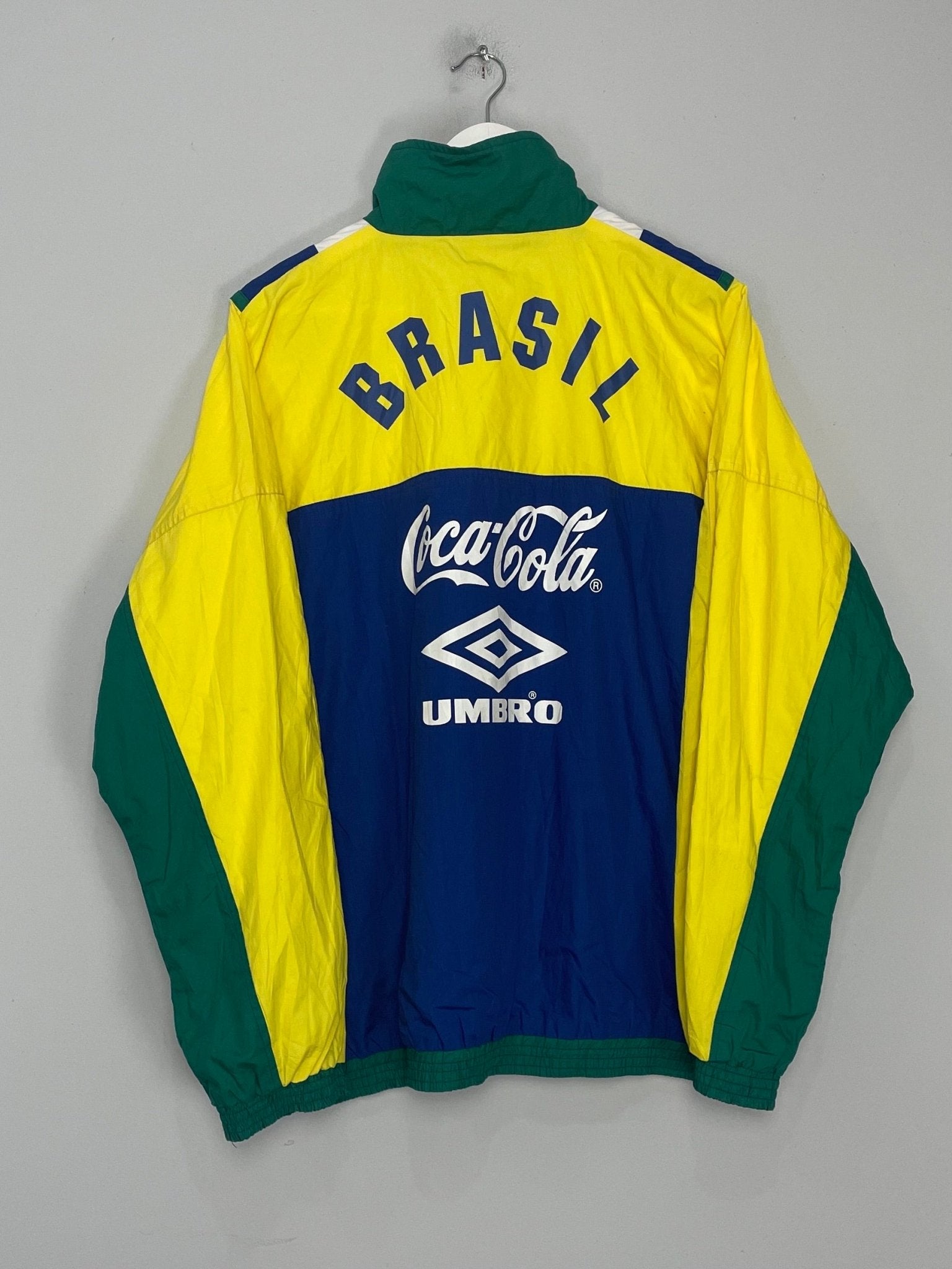 Shop 1991/94 BRAZIL TRACK JACKET (L) UMBRO, classic football shirts, vintage football shirts & retro soccer jerseys at Cult Kits