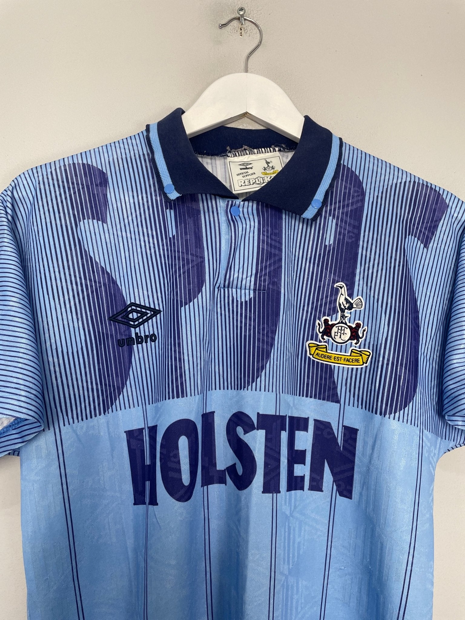 Shop 1991/94 TOTTENHAM AWAY SHIRT (S) UMBRO, classic football shirts, vintage football shirts & retro soccer jerseys at Cult Kits