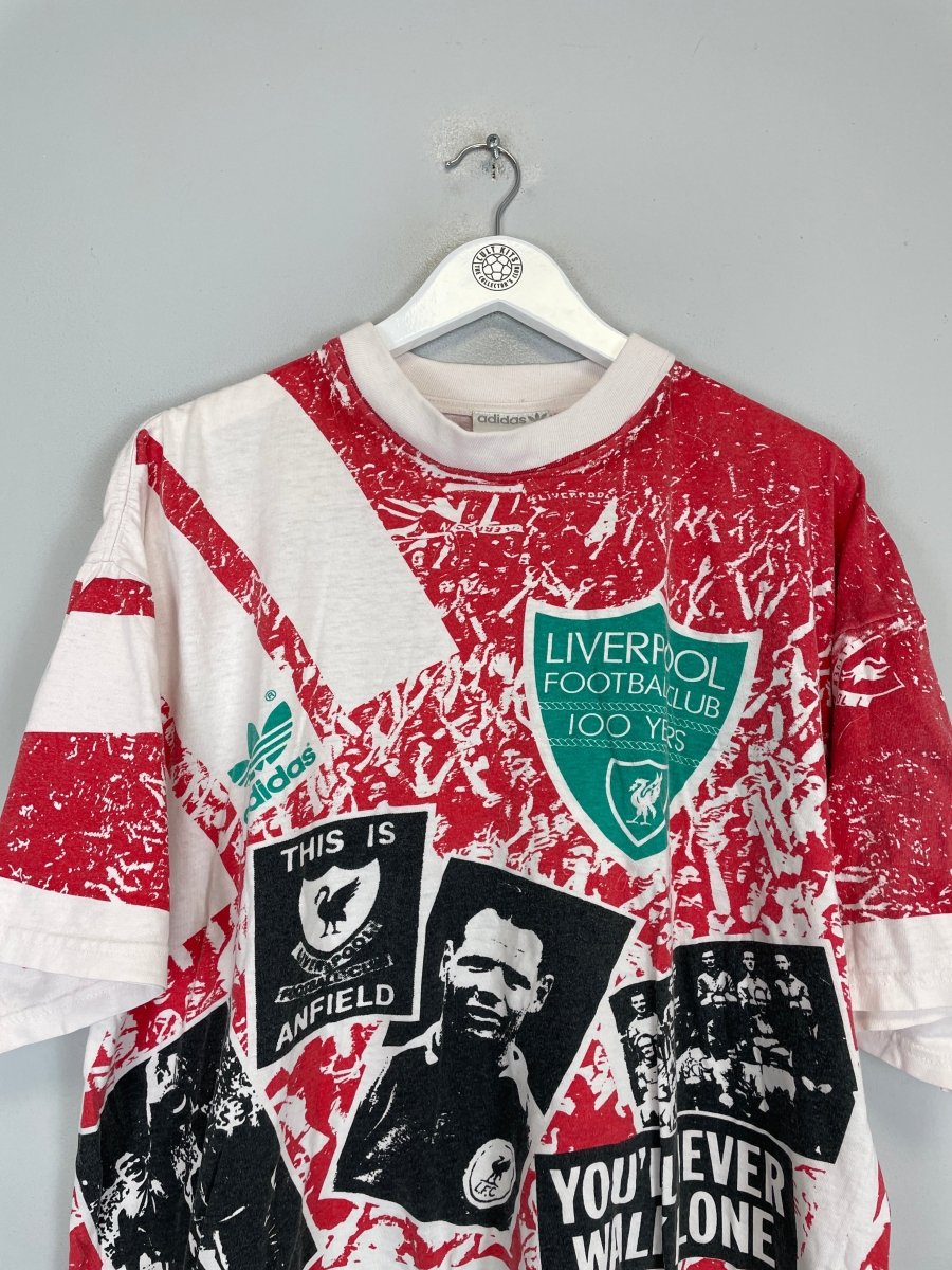 1992 LIVERPOOL *CENTENARY* T - SHIRT (XL) ADIDAS - Cult Kits - XL - Buy Vintage Football Shirts, Authentic Retro Football Shirts For Sale, Classic Football Shirts & Soccer Jersey