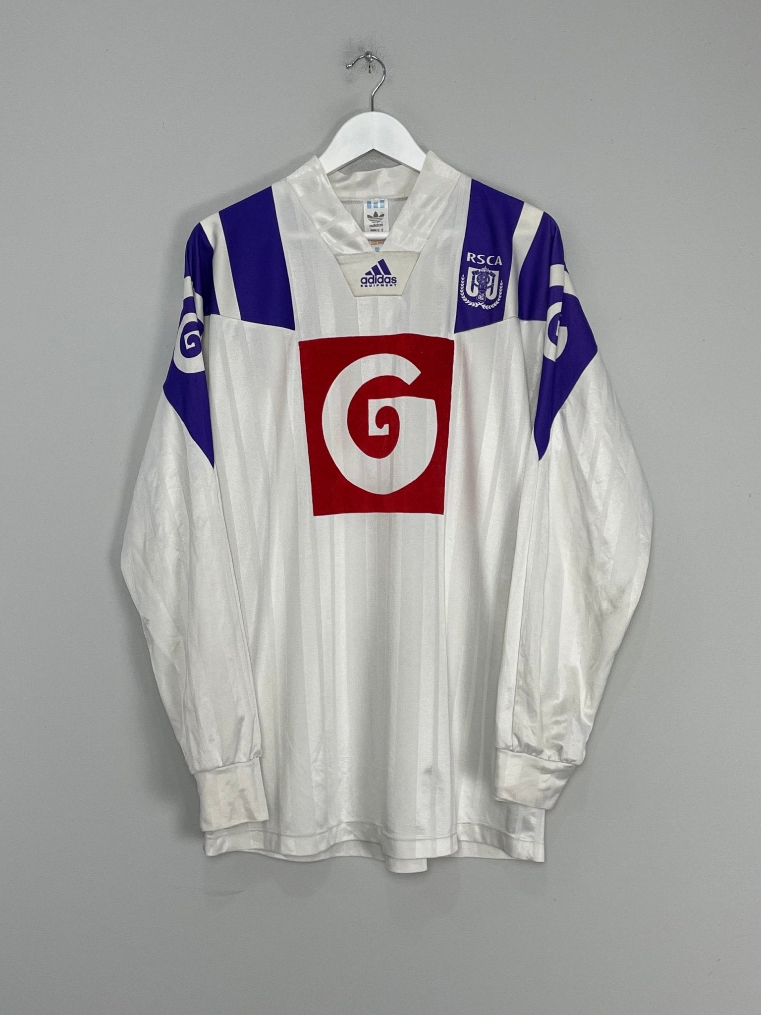Shop 1992/93 ANDERLECHT L/S HOME SHIRT (XL) ADIDAS, classic football shirts, vintage football shirts & retro soccer jerseys at Cult Kits