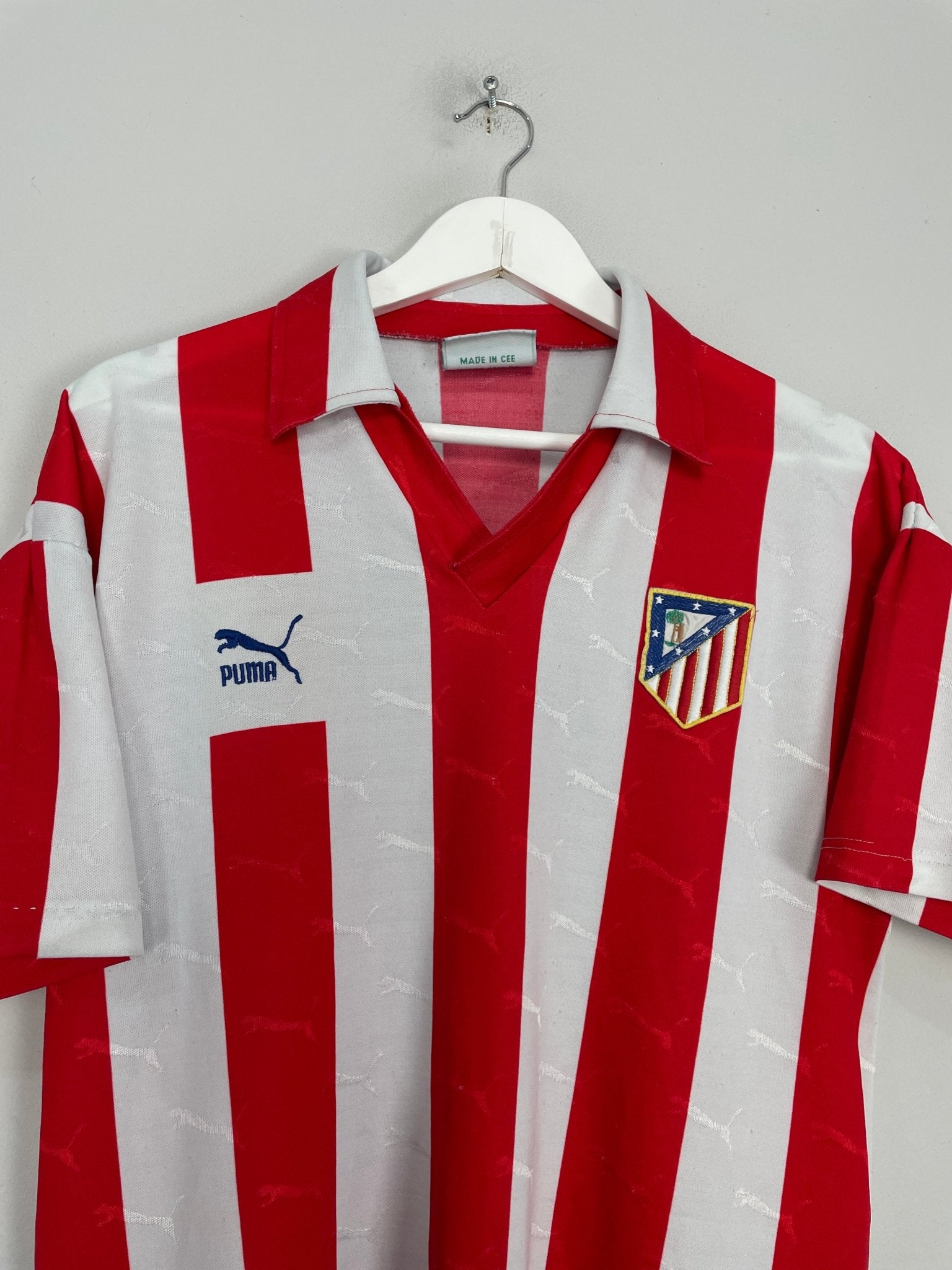 Shop 1992/93 ATLETICO MADRID HOME SHIRT (S) PUMA, classic football shirts, vintage football shirts & retro soccer jerseys at Cult Kits