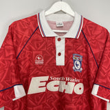 Shop 1992/93 CARDIFF CITY AWAY SHIRT (XL) BLUEBIRDS, classic football shirts, vintage football shirts & retro soccer jerseys at Cult Kits