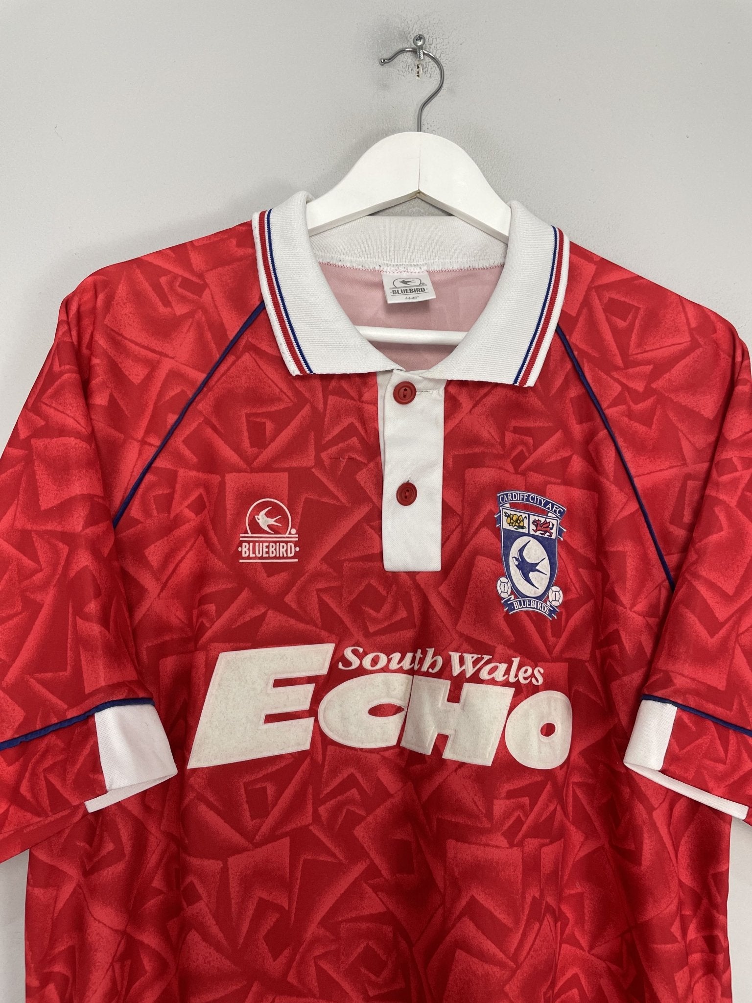 Shop 1992/93 CARDIFF CITY AWAY SHIRT (XL) BLUEBIRDS, classic football shirts, vintage football shirts & retro soccer jerseys at Cult Kits