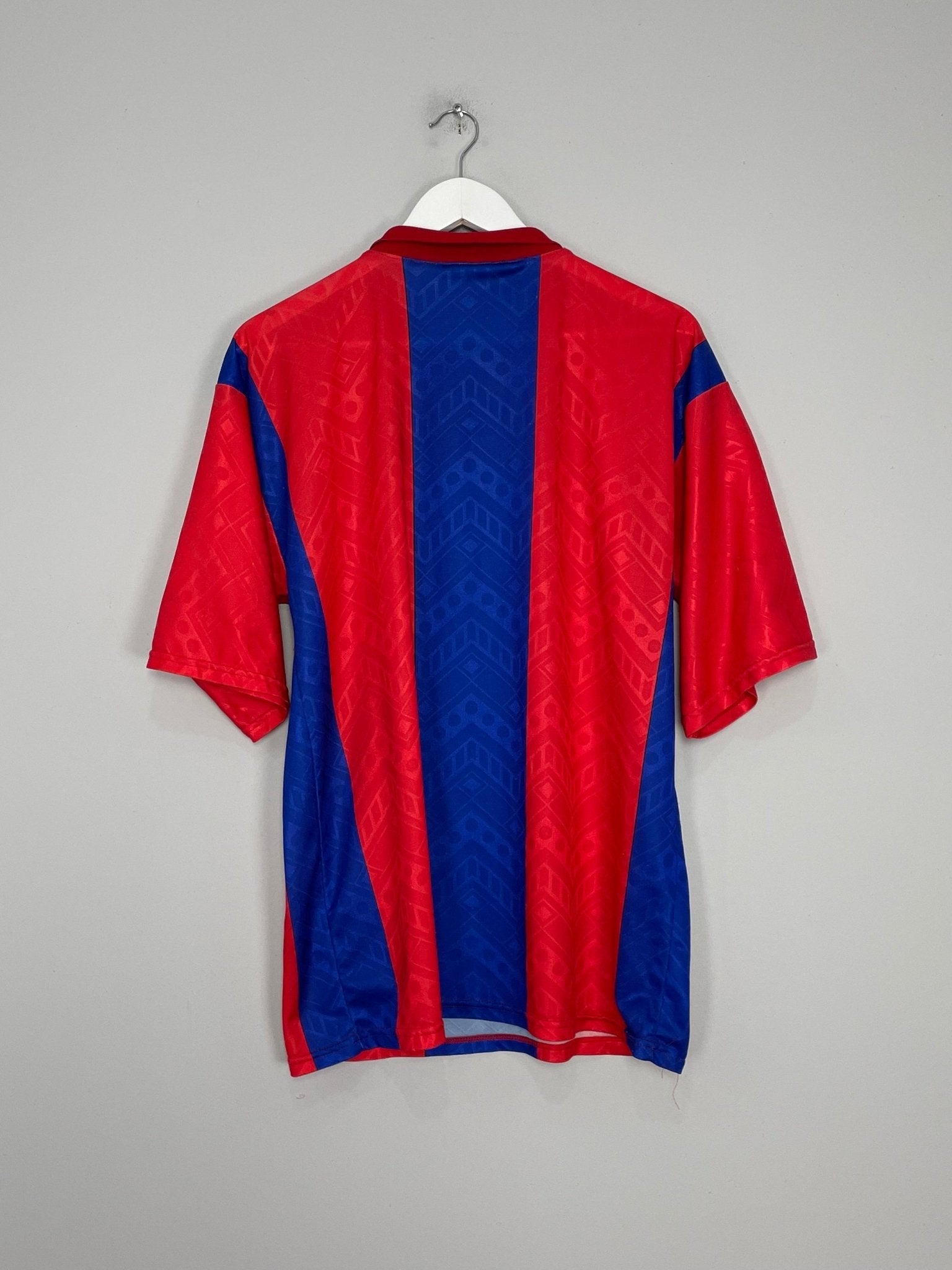 Shop 1992/93 CRYSTAL PALACE HOME SHIRT (L) RIBERO, classic football shirts, vintage football shirts & retro soccer jerseys at Cult Kits