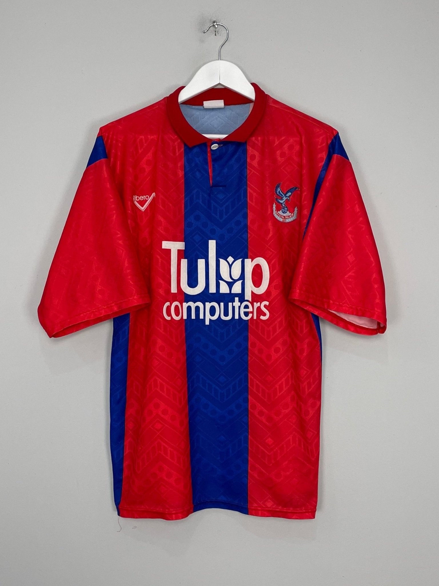 Shop 1992/93 CRYSTAL PALACE HOME SHIRT (L) RIBERO, classic football shirts, vintage football shirts & retro soccer jerseys at Cult Kits