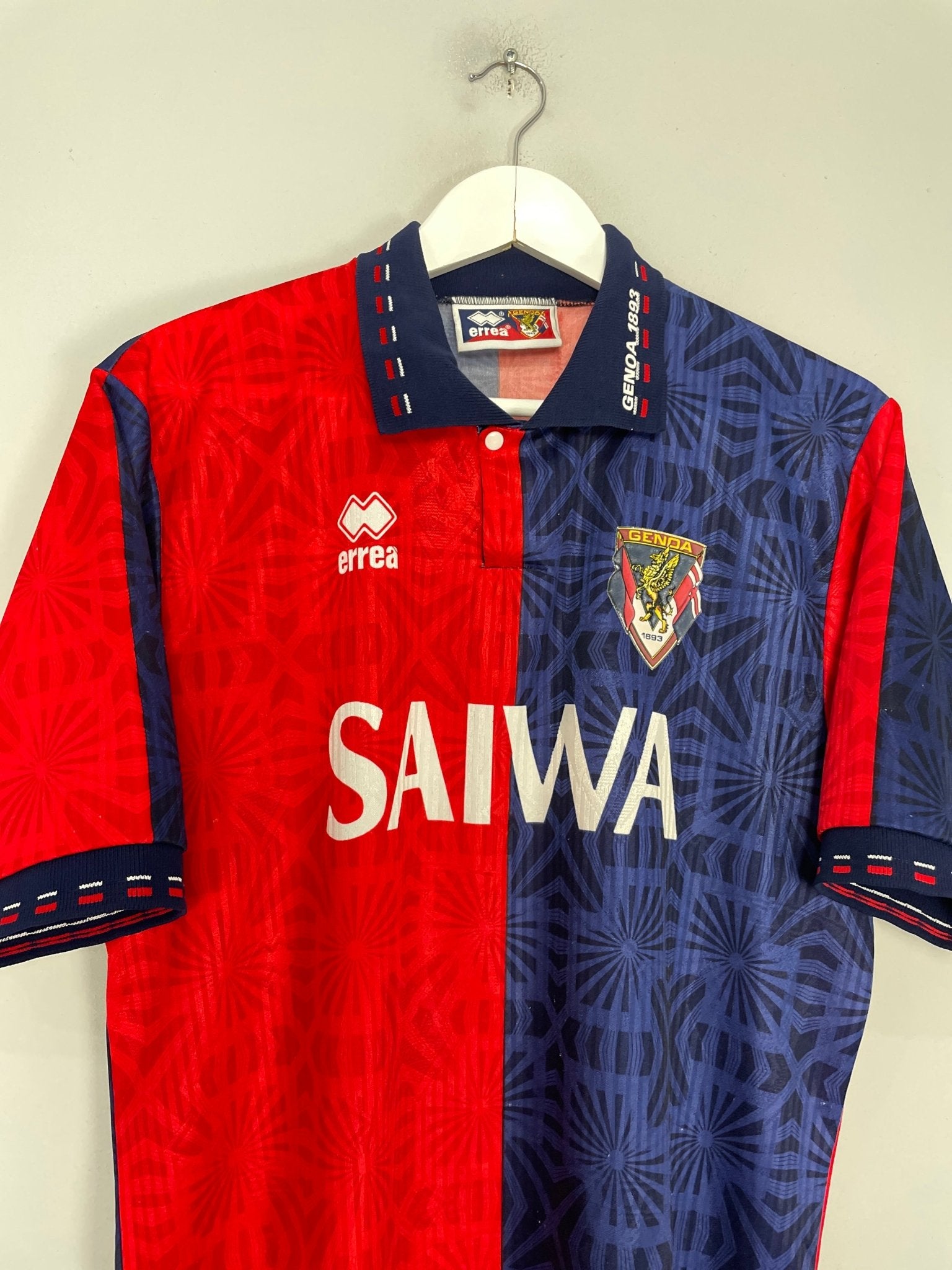 Shop 1992/93 GENOA HOME SHIRT (L) ERREA, classic football shirts, vintage football shirts & retro soccer jerseys at Cult Kits