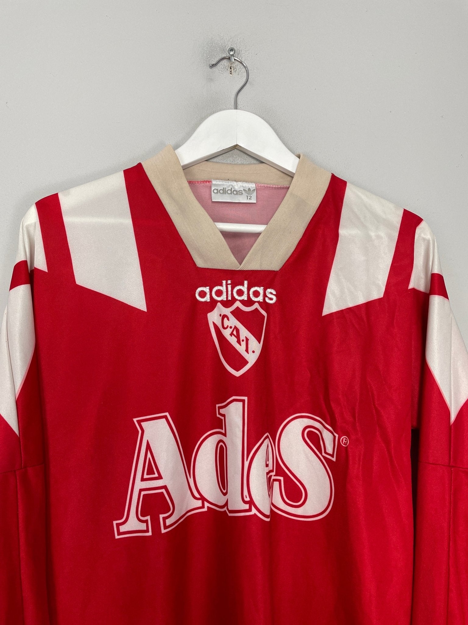 Shop 1992/93 INDEPENDIENTE L/S HOME SHIRT (M) ADIDAS, classic football shirts, vintage football shirts & retro soccer jerseys at Cult Kits