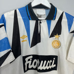 Shop 1992/93 INTER MILAN AWAY SHIRT (L) UMBRO, classic football shirts, vintage football shirts & retro soccer jerseys at Cult Kits