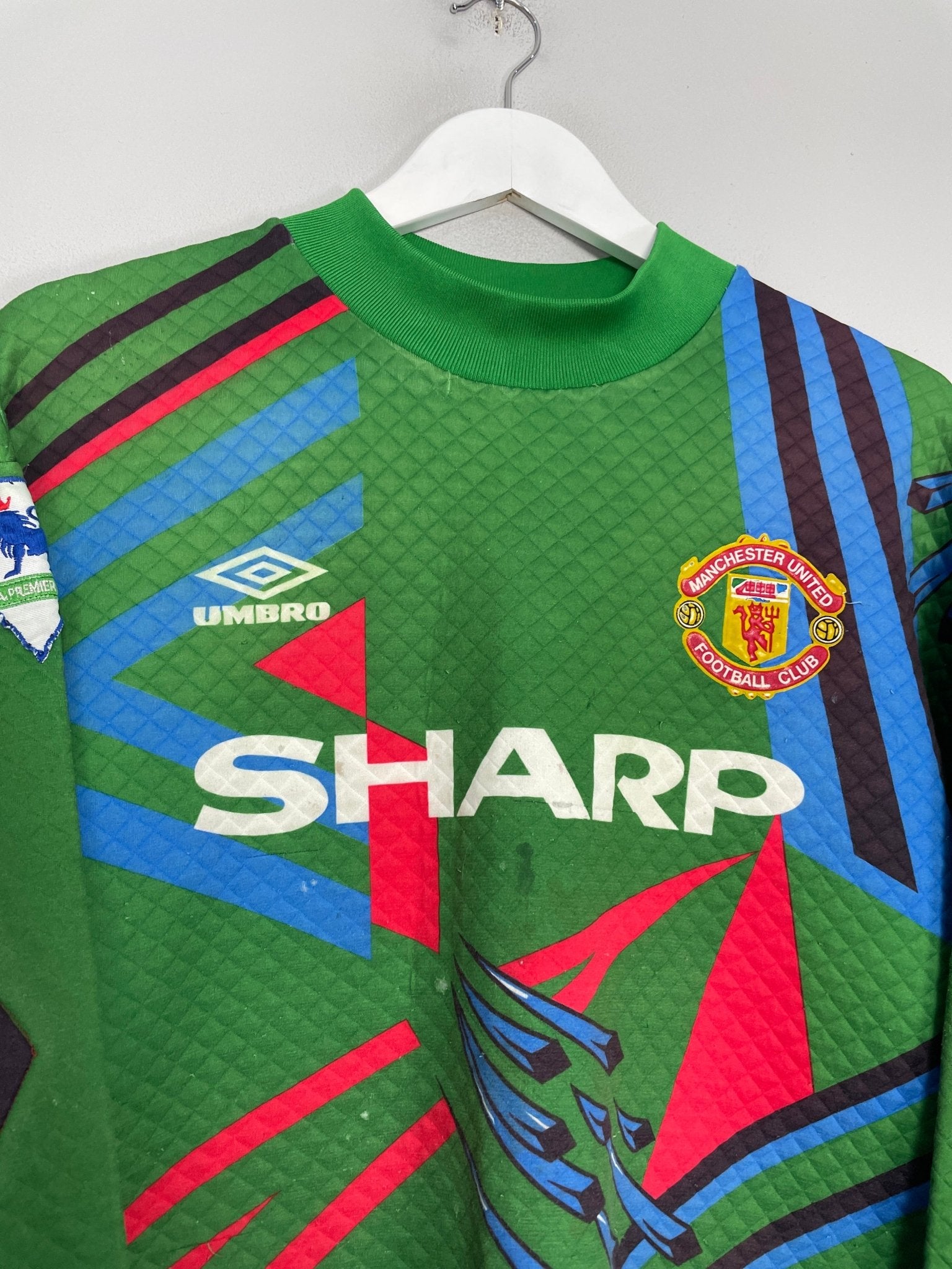Shop 1992/93 MANCHESTER UNITED #1 GK SHIRT (S) UMBRO, classic football shirts, vintage football shirts & retro soccer jerseys at Cult Kits