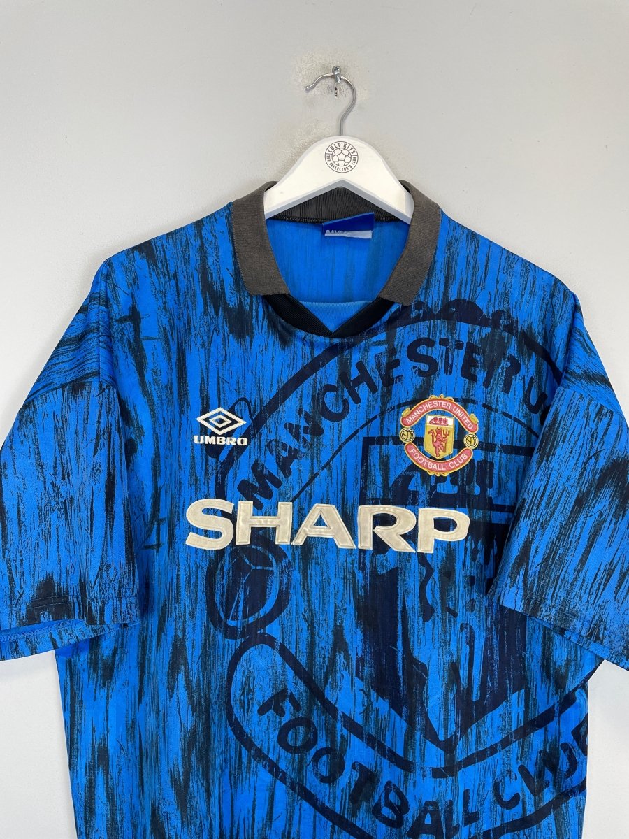 1992/93 MANCHESTER UNITED AWAY SHIRT (XL) UMBRO - Cult Kits - XL - Buy Vintage Football Shirts, Authentic Retro Football Shirts For Sale, Classic Football Shirts & Soccer Jersey