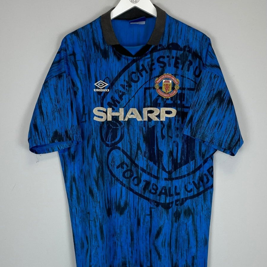 1992/93 MANCHESTER UNITED AWAY SHIRT (XL) UMBRO - Cult Kits - XL - Buy Vintage Football Shirts, Authentic Retro Football Shirts For Sale, Classic Football Shirts & Soccer Jersey