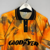 Shop 1992/93 WOLVES HOME SHIRT (M) MOLINEUX, classic football shirts, vintage football shirts & retro soccer jerseys at Cult Kits