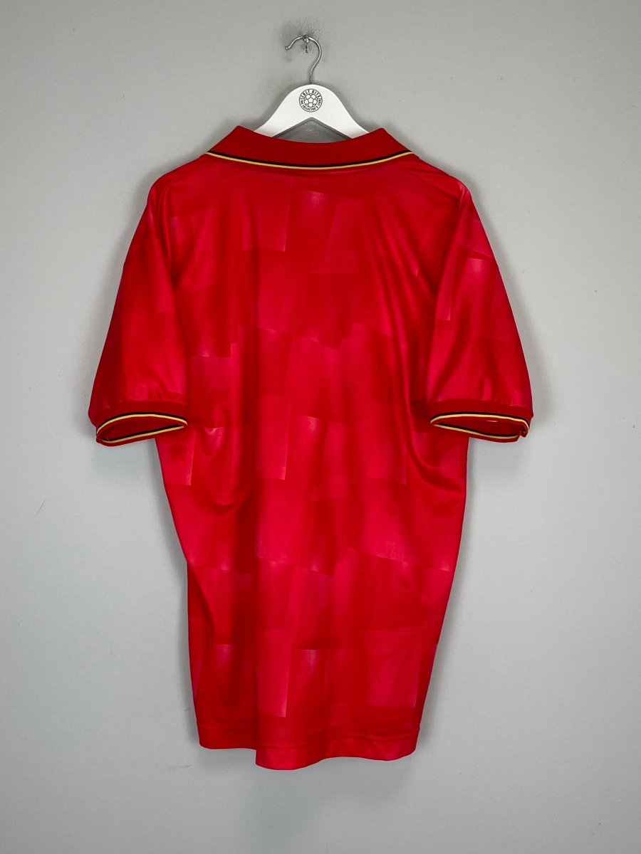 1992/94 BELGIUM HOME SHIRT (XL) DIADORA - Cult Kits - XL - Buy Vintage Football Shirts, Authentic Retro Football Shirts For Sale, Classic Football Shirts & Soccer Jersey