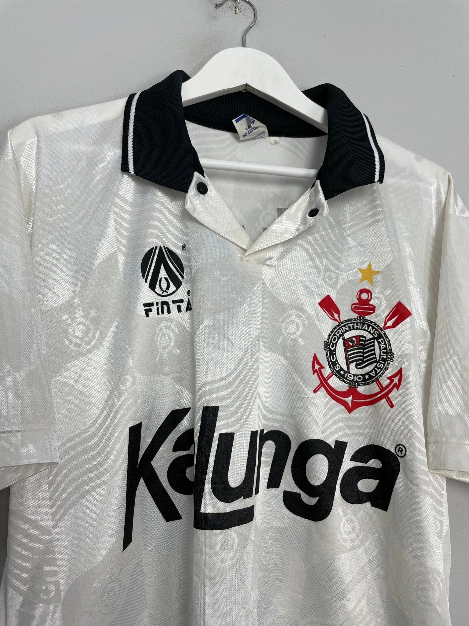 Shop 1992/94 CORINTHIANS #9 HOME SHIRT (L) FINTA, classic football shirts, vintage football shirts & retro soccer jerseys at Cult Kits