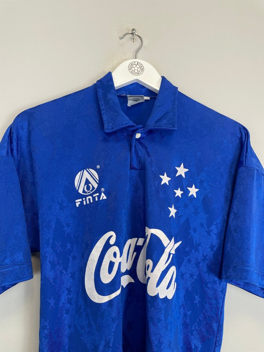 1992/94 CRUZEIRO 9 (RONALDO) HOME SHIRT (L) FINTA - Cult Kits - Large - Buy Vintage Football Shirts, Authentic Retro Football Shirts For Sale, Classic Football Shirts & Soccer Jersey