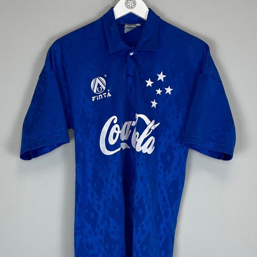 1992/94 CRUZEIRO 9 (RONALDO) HOME SHIRT (L) FINTA - Cult Kits - Large - Buy Vintage Football Shirts, Authentic Retro Football Shirts For Sale, Classic Football Shirts & Soccer Jersey