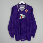 Shop 1992/94 FIORENTINA #7 L/S HOME SHIRT (L) LOTTO, classic football shirts, vintage football shirts & retro soccer jerseys at Cult Kits