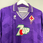 Shop 1992/94 FIORENTINA #7 L/S HOME SHIRT (L) LOTTO, classic football shirts, vintage football shirts & retro soccer jerseys at Cult Kits