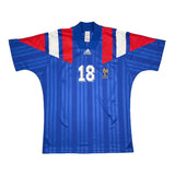 Buy 1992/94 FRANCE CANTONA 18 HOME SHIRT (L) ADIDAS ~ Free worldwide shipping available ~ Authentic Vintage Football Shirts from Cult Kits