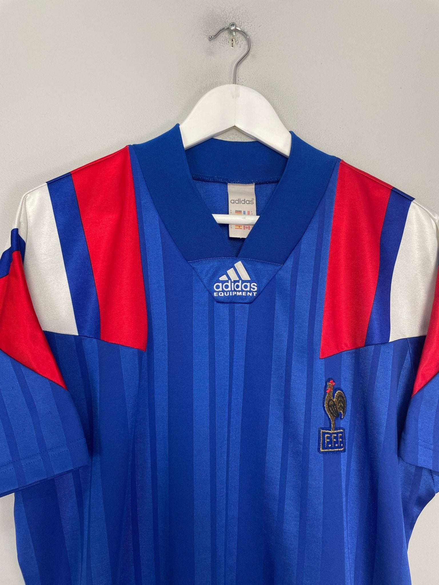 Shop 1992/94 FRANCE HOME SHIRT (M) ADIDAS, classic football shirts, vintage football shirts & retro soccer jerseys at Cult Kits