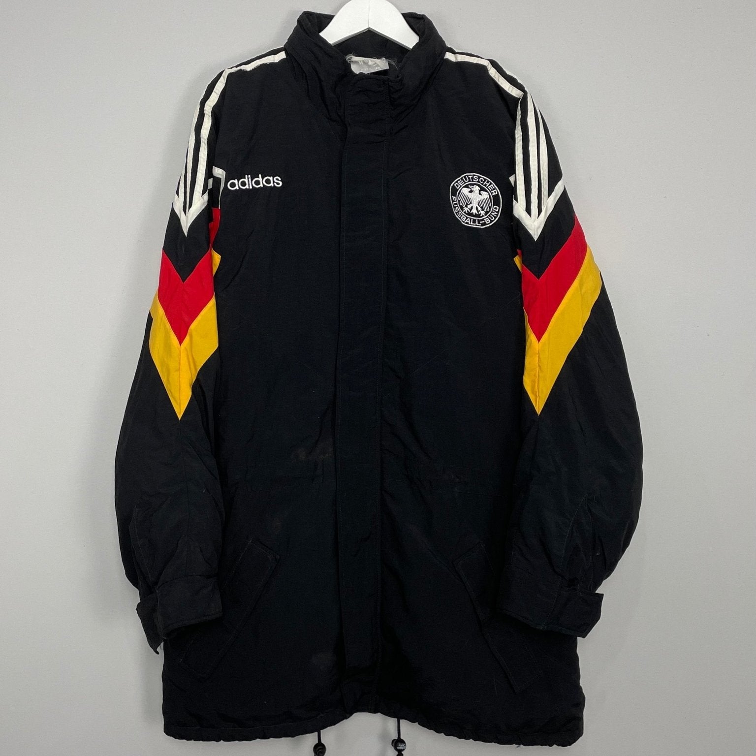 Shop 1992/94 GERMANY BENCH COAT (L) ADIDAS, classic football shirts, vintage football shirts & retro soccer jerseys at Cult Kits