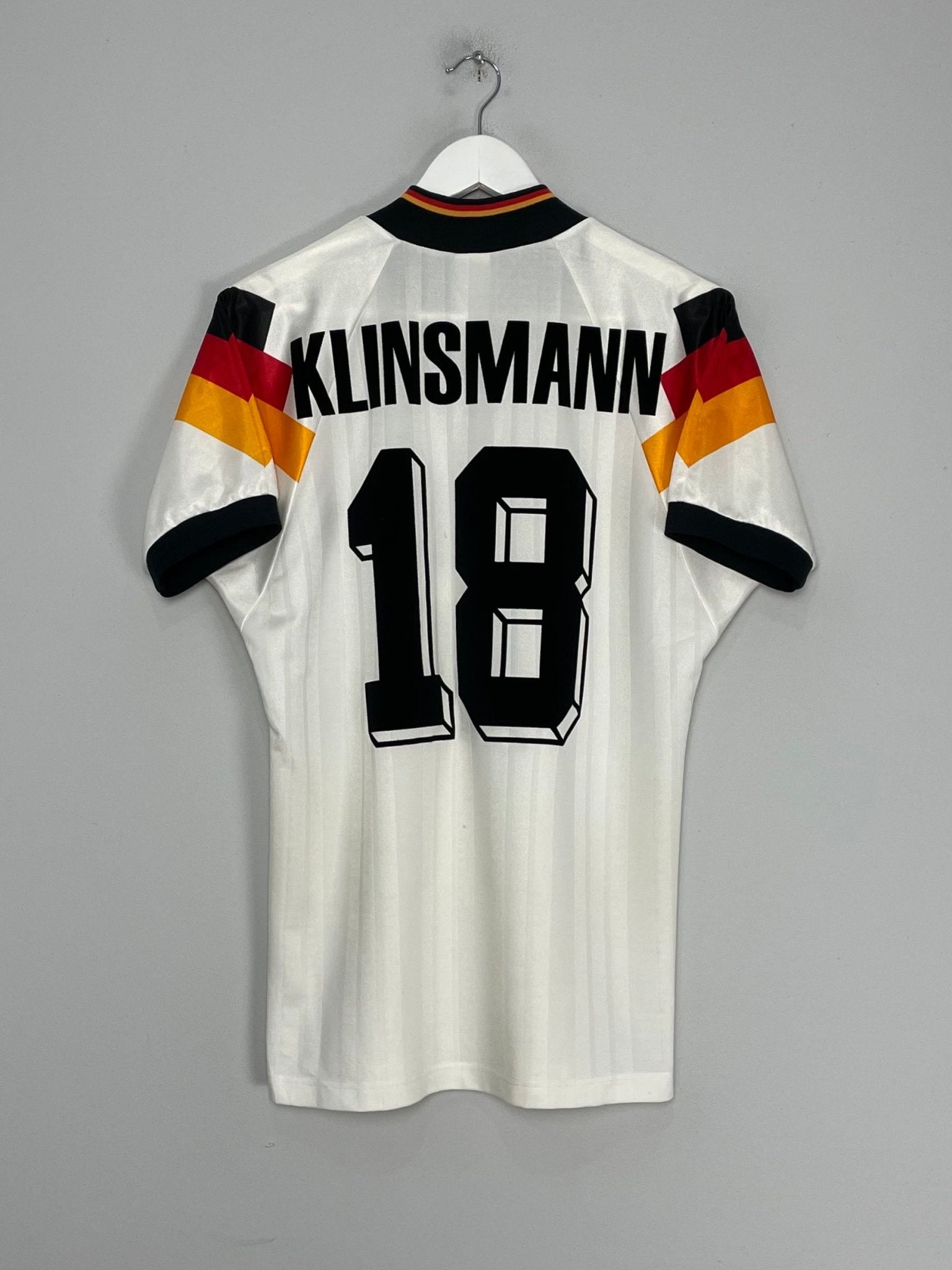 Shop 1992/94 GERMANY KLINSMANN #18 HOME SHIRT (S) ADIDAS, classic football shirts, vintage football shirts & retro soccer jerseys at Cult Kits