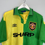 Shop 1992/94 MANCHESTER UNITED AWAY SHIRT (L) UMBRO, classic football shirts, vintage football shirts & retro soccer jerseys at Cult Kits