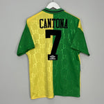 Shop 1992/94 MANCHESTER UNITED CANTONA #7 AWAY SHIRT (M) UMBRO, classic football shirts, vintage football shirts & retro soccer jerseys at Cult Kits