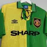 Shop 1992/94 MANCHESTER UNITED CANTONA #7 AWAY SHIRT (M) UMBRO, classic football shirts, vintage football shirts & retro soccer jerseys at Cult Kits