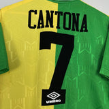 Shop 1992/94 MANCHESTER UNITED CANTONA #7 AWAY SHIRT (M) UMBRO, classic football shirts, vintage football shirts & retro soccer jerseys at Cult Kits