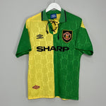 Shop 1992/94 MANCHESTER UNITED CANTONA #7 AWAY SHIRT (M) UMBRO, classic football shirts, vintage football shirts & retro soccer jerseys at Cult Kits