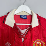 Shop 1992/94 MANCHESTER UNITED CANTONA #7 HOME SHIRT (XL) UMBRO, classic football shirts, vintage football shirts & retro soccer jerseys at Cult Kits