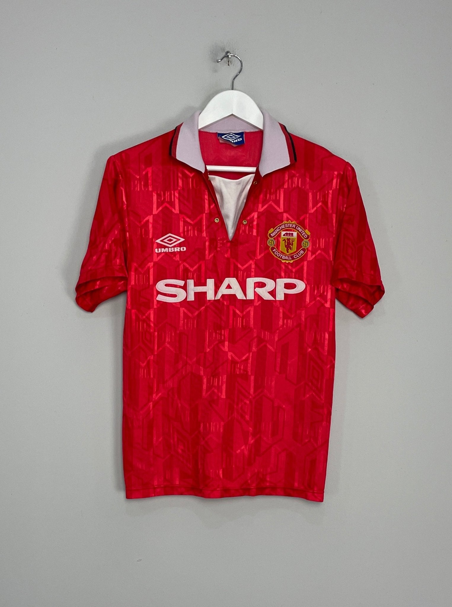 Shop 1992/94 MANCHESTER UNITED HOME SHIRT (S) UMBRO, classic football shirts, vintage football shirts & retro soccer jerseys at Cult Kits