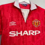 Shop 1992/94 MANCHESTER UNITED HOME SHIRT (S) UMBRO, classic football shirts, vintage football shirts & retro soccer jerseys at Cult Kits