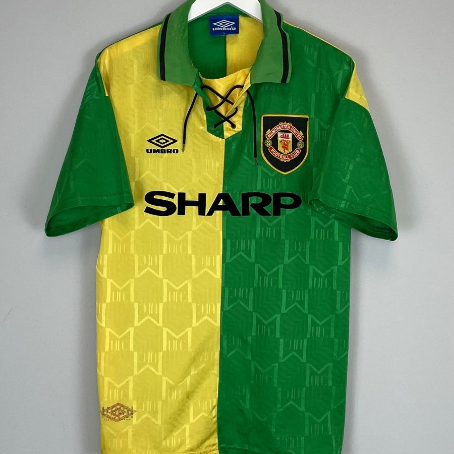 1992/94 MANCHESTER UNITED THIRD SHIRT (L) UMBRO - Cult Kits - Large - Buy Vintage Football Shirts, Authentic Retro Football Shirts For Sale, Classic Football Shirts & Soccer Jersey