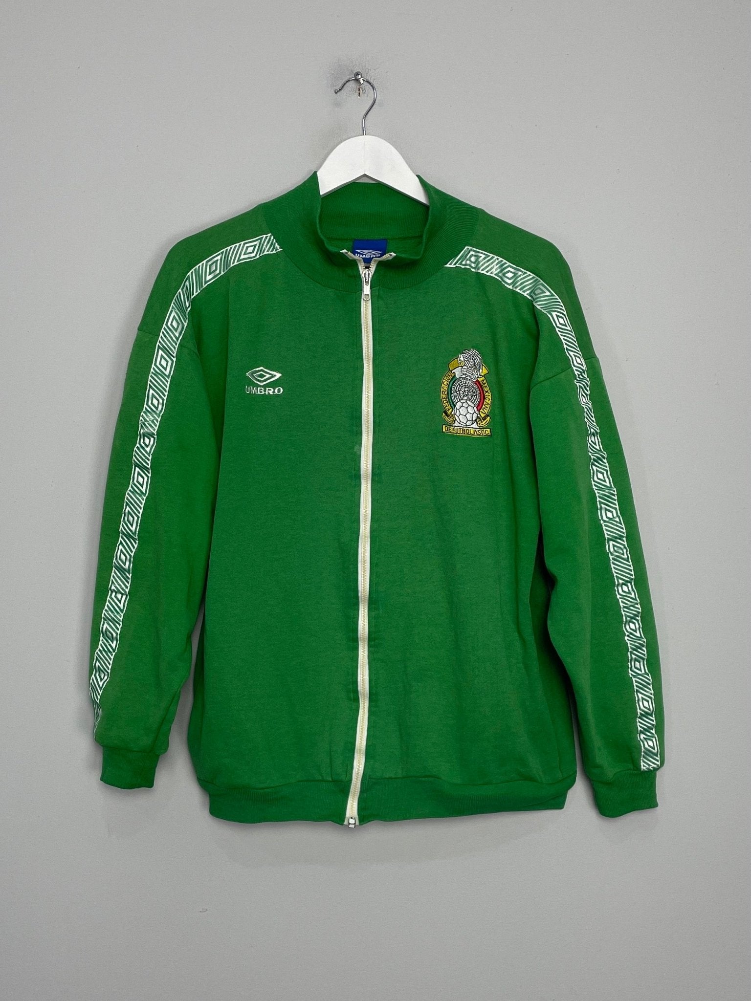 Shop 1992/94 MEXICO TRACK JACKET (M) UMBRO, classic football shirts, vintage football shirts & retro soccer jerseys at Cult Kits