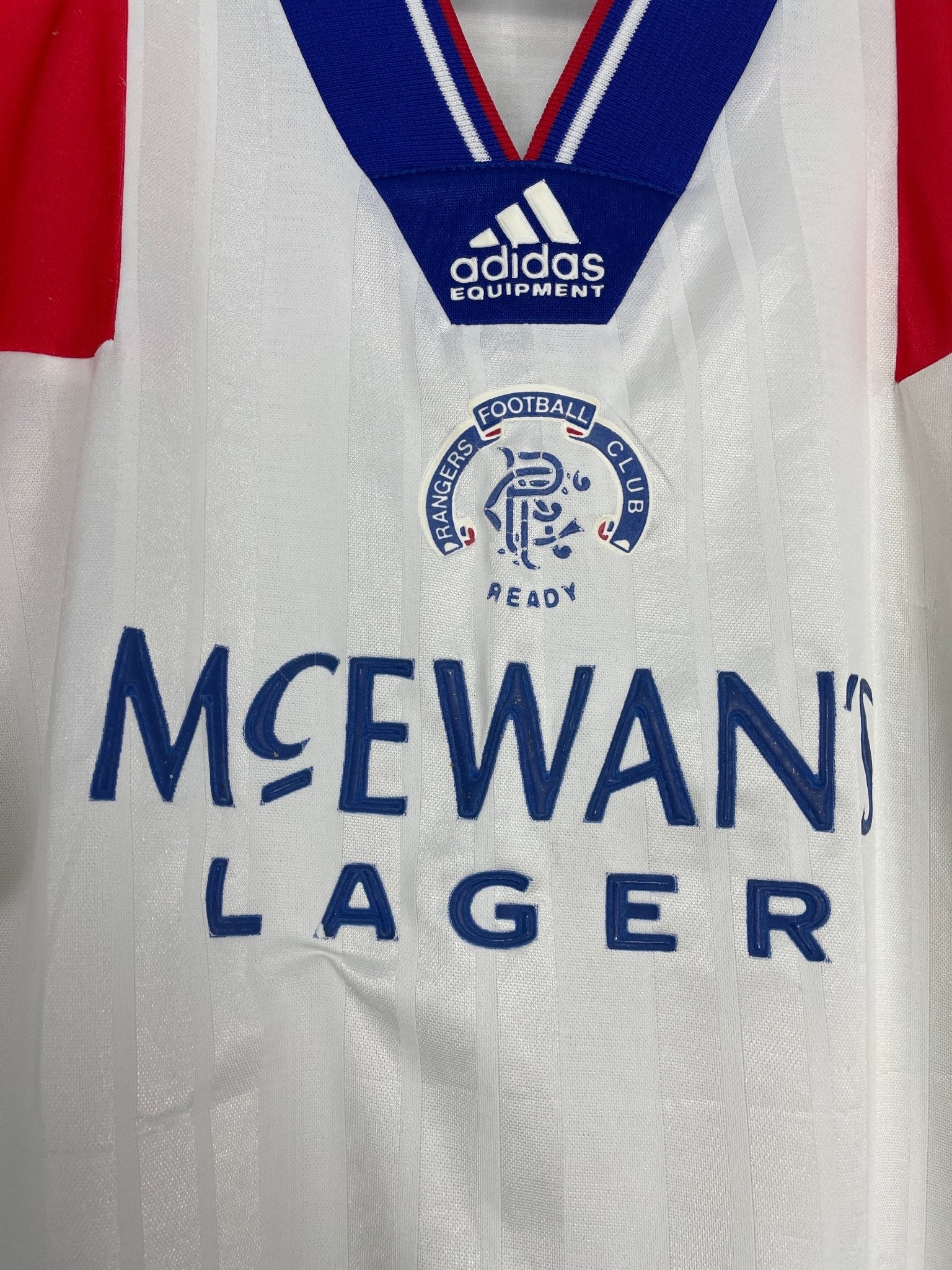 Shop 1992/94 RANGERS AWAY SHIRT (L) ADIDAS, classic football shirts, vintage football shirts & retro soccer jerseys at Cult Kits