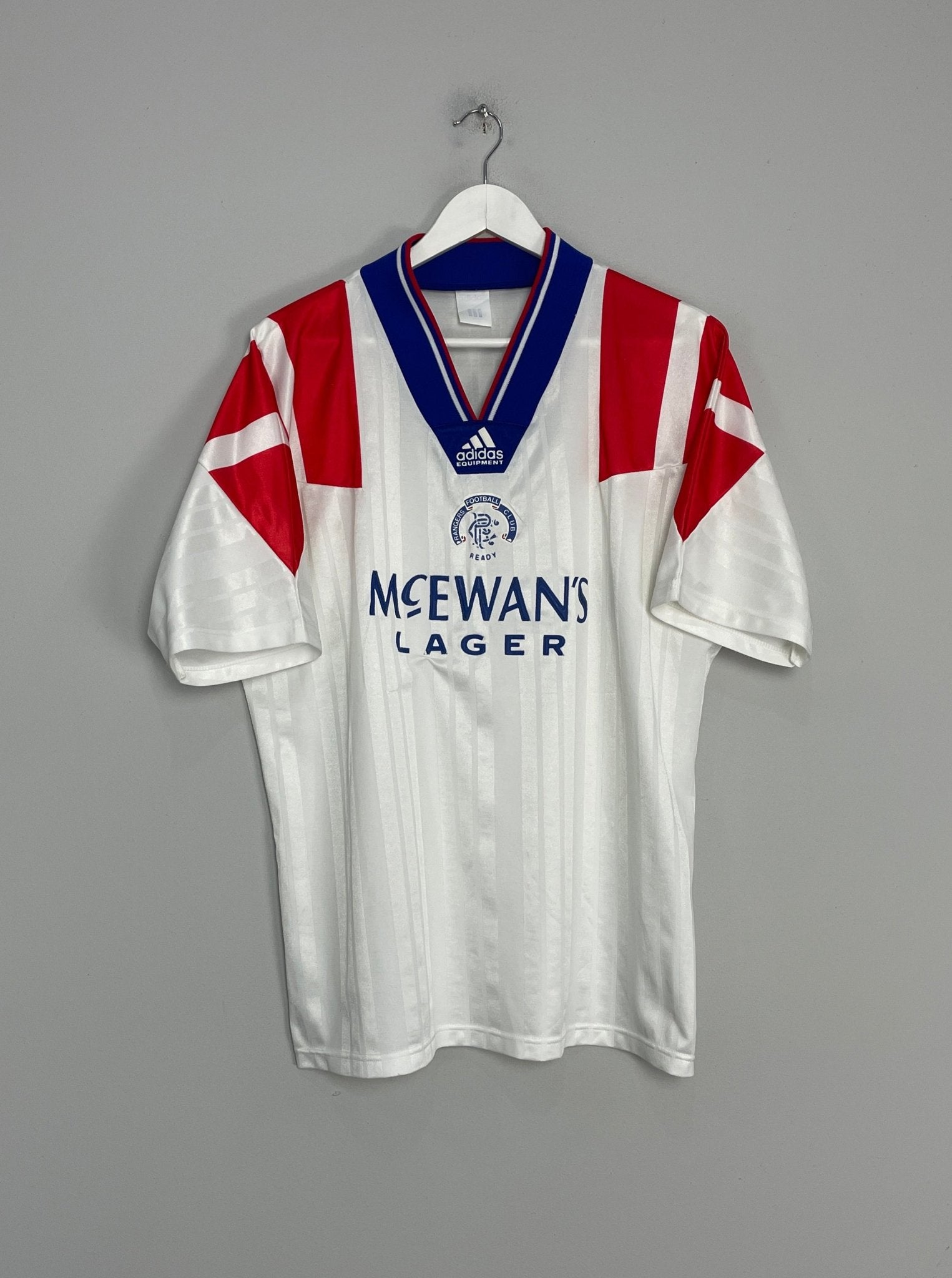 Shop 1992/94 RANGERS AWAY SHIRT (L) ADIDAS, classic football shirts, vintage football shirts & retro soccer jerseys at Cult Kits