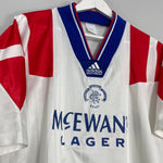Shop 1992/94 RANGERS AWAY SHIRT (L) ADIDAS, classic football shirts, vintage football shirts & retro soccer jerseys at Cult Kits