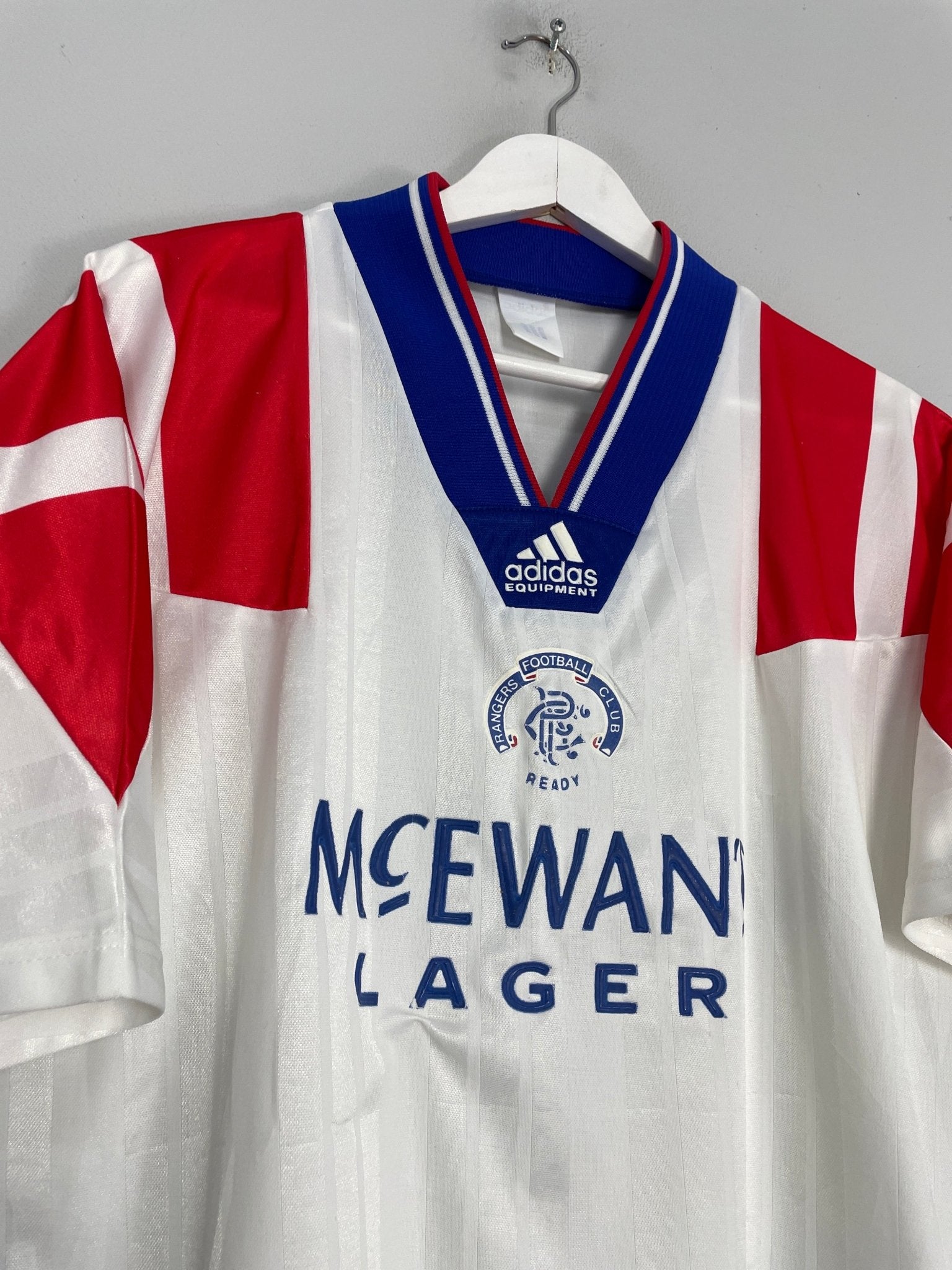 Shop 1992/94 RANGERS AWAY SHIRT (L) ADIDAS, classic football shirts, vintage football shirts & retro soccer jerseys at Cult Kits