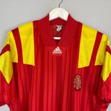Shop 1992/94 SPAIN HOME SHIRT (L) ADIDAS, classic football shirts, vintage football shirts & retro soccer jerseys at Cult Kits