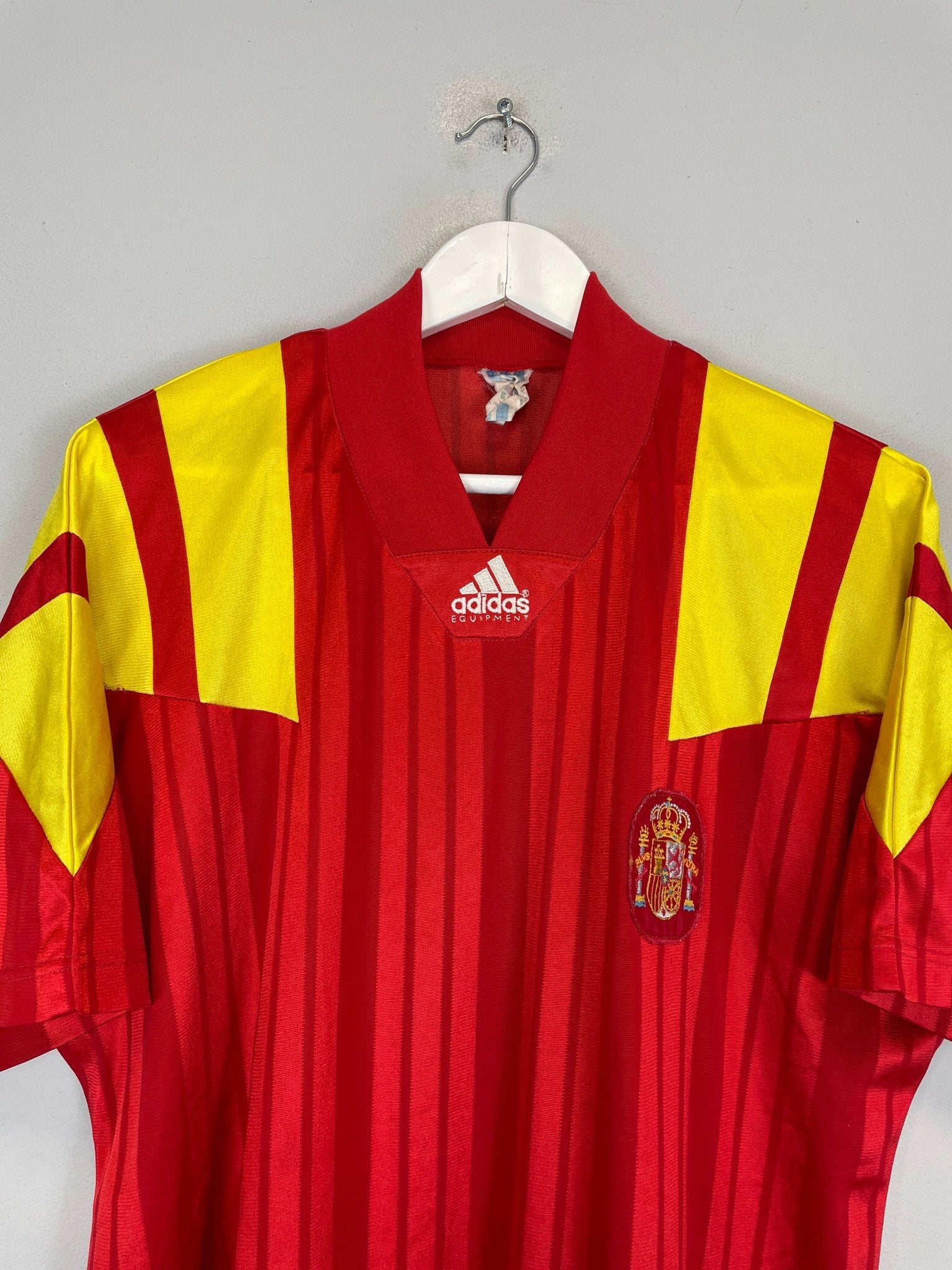 Shop 1992/94 SPAIN HOME SHIRT (L) ADIDAS, classic football shirts, vintage football shirts & retro soccer jerseys at Cult Kits