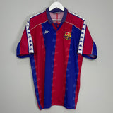 Shop 1992/95 BARCELONA HOME SHIRT (XL) KAPPA, classic football shirts, vintage football shirts & retro soccer jerseys at Cult Kits