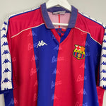 Shop 1992/95 BARCELONA HOME SHIRT (XL) KAPPA, classic football shirts, vintage football shirts & retro soccer jerseys at Cult Kits