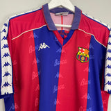 Shop 1992/95 BARCELONA HOME SHIRT (XL) KAPPA, classic football shirts, vintage football shirts & retro soccer jerseys at Cult Kits