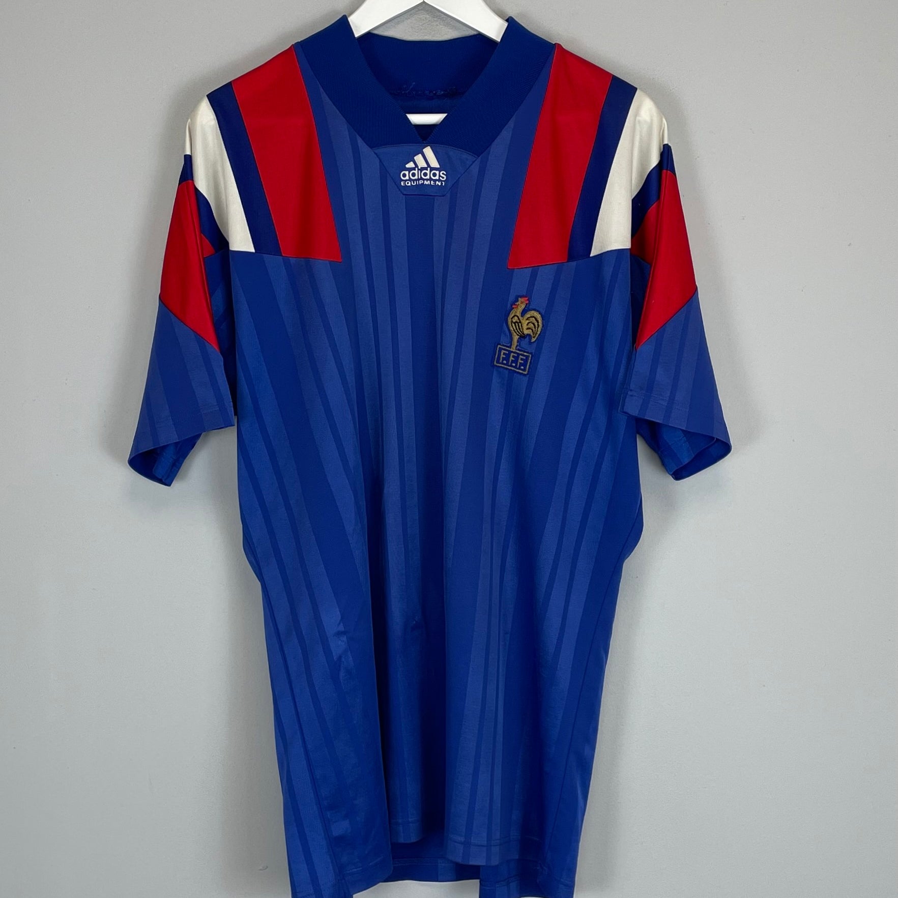 Shop 1992/94 FRANCE HOME SHIRT (XL) ADIDAS, classic football shirts, vintage football shirts & retro soccer jerseys at Cult Kits